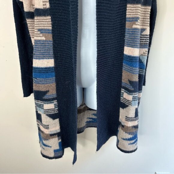 H&M Women's Cardigan Knit Sweater Long Maxi Duster Aztec Southwestern Print - Picture 15 of 16